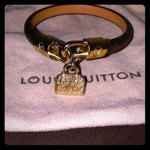 Authentic LV Bracelet with LV Bag Charm